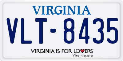 VA license plate VLT8435