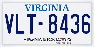 VA license plate VLT8436