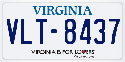 VA license plate VLT8437
