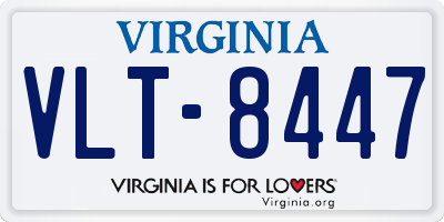 VA license plate VLT8447