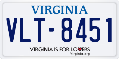 VA license plate VLT8451