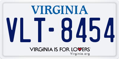 VA license plate VLT8454