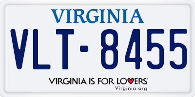 VA license plate VLT8455