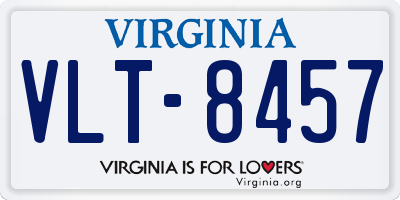 VA license plate VLT8457
