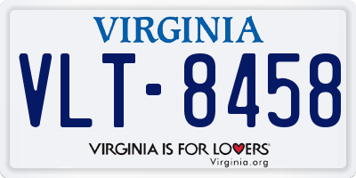 VA license plate VLT8458