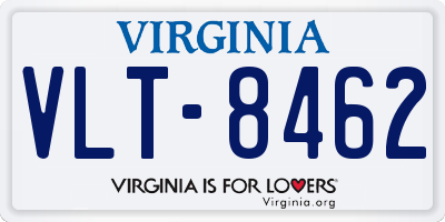 VA license plate VLT8462