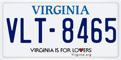 VA license plate VLT8465