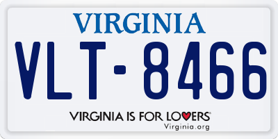 VA license plate VLT8466