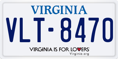 VA license plate VLT8470