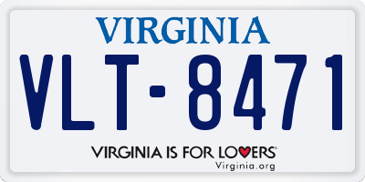 VA license plate VLT8471