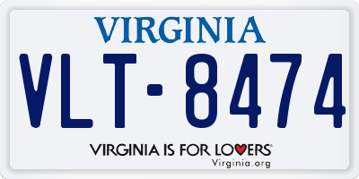 VA license plate VLT8474