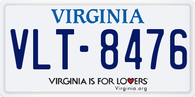 VA license plate VLT8476