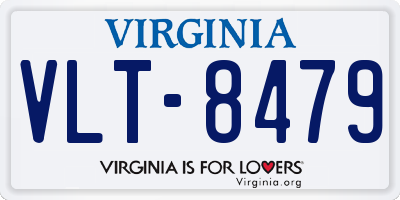 VA license plate VLT8479
