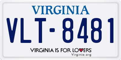 VA license plate VLT8481