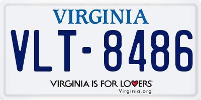 VA license plate VLT8486