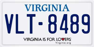 VA license plate VLT8489