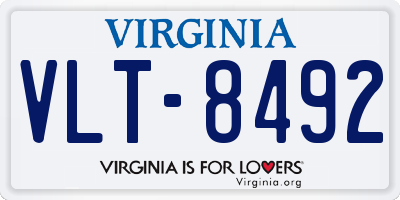VA license plate VLT8492