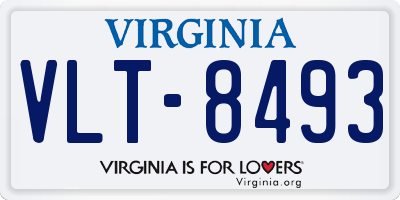 VA license plate VLT8493