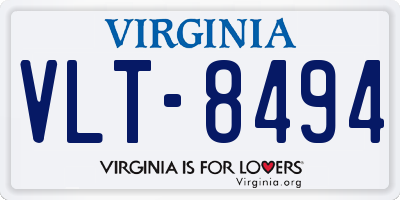 VA license plate VLT8494