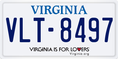 VA license plate VLT8497