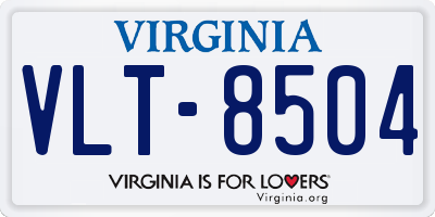 VA license plate VLT8504
