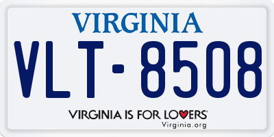 VA license plate VLT8508