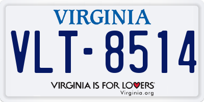 VA license plate VLT8514