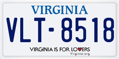 VA license plate VLT8518