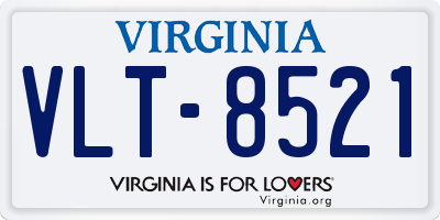 VA license plate VLT8521