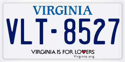 VA license plate VLT8527