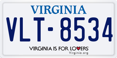 VA license plate VLT8534