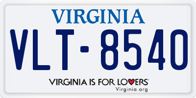 VA license plate VLT8540