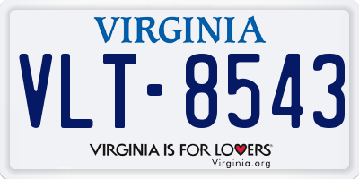 VA license plate VLT8543
