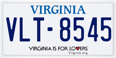 VA license plate VLT8545