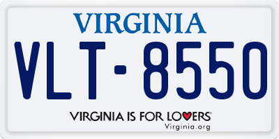 VA license plate VLT8550