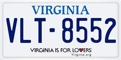 VA license plate VLT8552