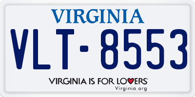 VA license plate VLT8553