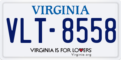 VA license plate VLT8558