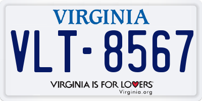VA license plate VLT8567