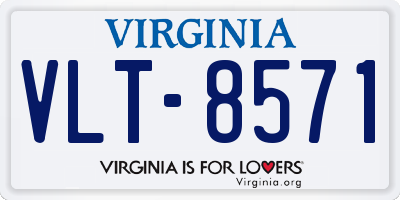VA license plate VLT8571