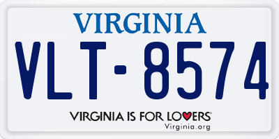 VA license plate VLT8574
