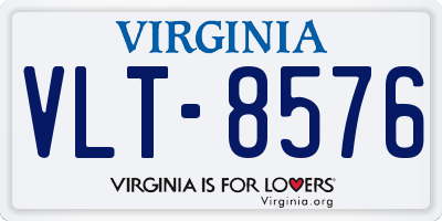 VA license plate VLT8576