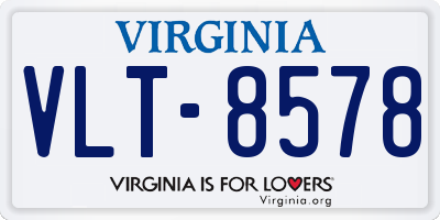 VA license plate VLT8578