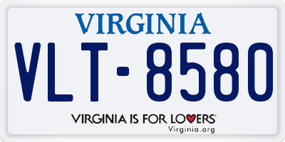 VA license plate VLT8580
