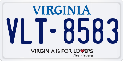 VA license plate VLT8583