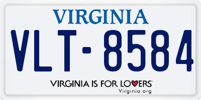 VA license plate VLT8584