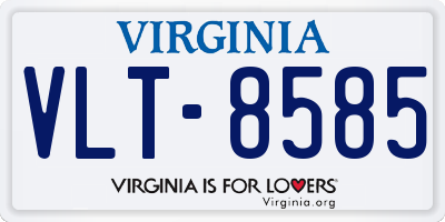 VA license plate VLT8585