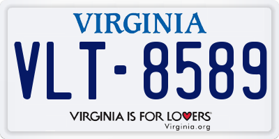VA license plate VLT8589