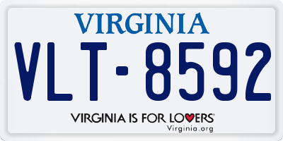 VA license plate VLT8592