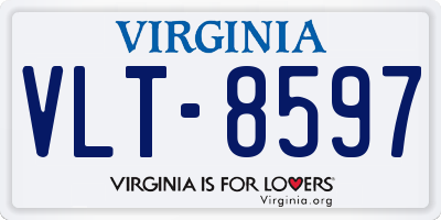 VA license plate VLT8597